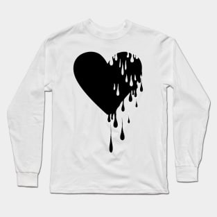 Bleeding Black Heart Long Sleeve T-Shirt